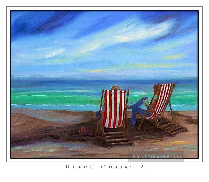 Strand Stühle Ölgemälde
